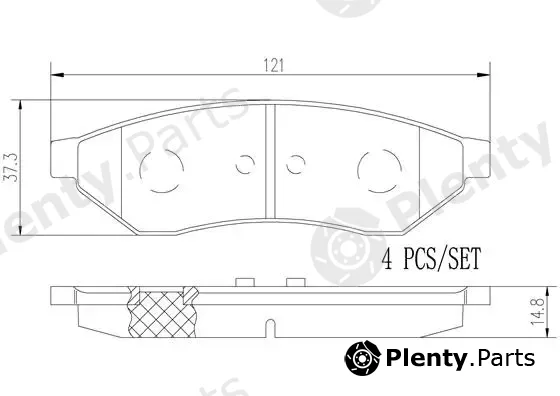 Brembo P10008N — Brake Pad Set, disc brake PRIME LINE - Ceramic
