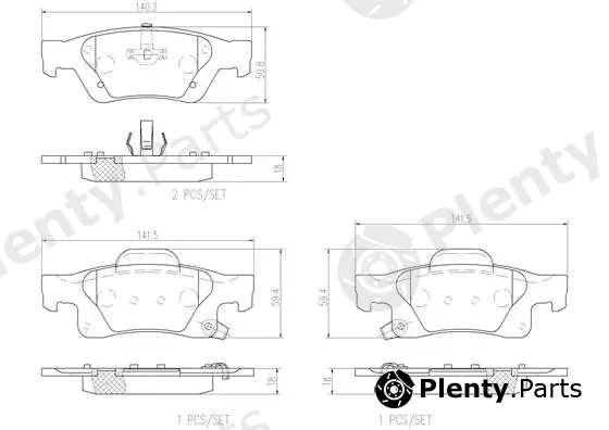 Brembo P37016N — Brake Pad Set, disc brake PRIME LINE - Ceramic