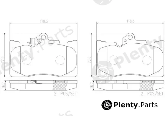 Brembo P83072N — Brake Pad Set, disc brake PRIME LINE - Ceramic