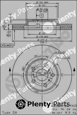 Brembo 09.5622.10 — Brake Disc PRIME LINE