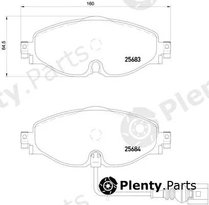 Brembo P85126 — Brake Pad Set, disc brake PRIME LINE