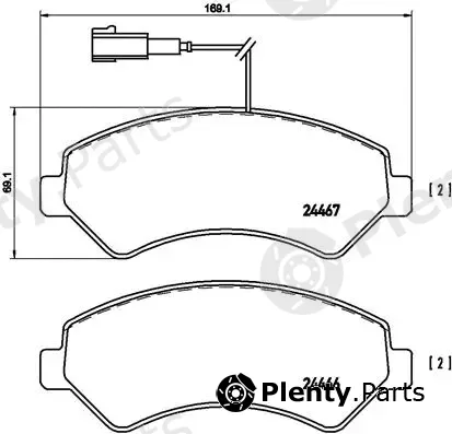 Brembo P23136 — Brake Pad Set, disc brake PRIME LINE