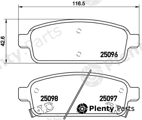 Brembo P59080 — Brake Pad Set, disc brake PRIME LINE