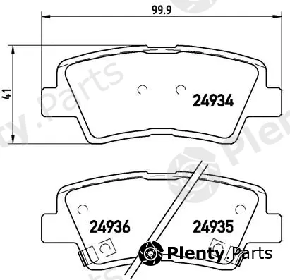 Brembo P30047 — Brake Pad Set, disc brake PRIME LINE