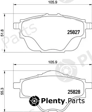 Brembo P61124 — Brake Pad Set, disc brake PRIME LINE