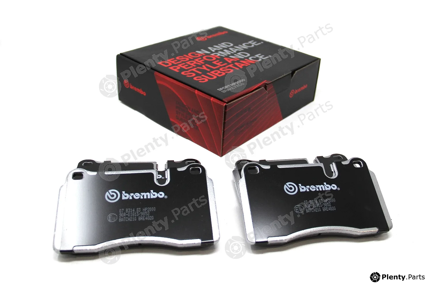 Brembo 07.B314.83 — High Performance Brake Pad Set UPGRADE, SPORT | HP2000