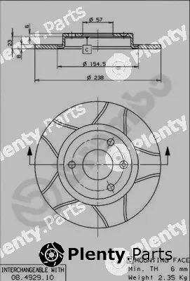 Brembo 08.4929.75 — Brake Disc XTRA LINE - Max