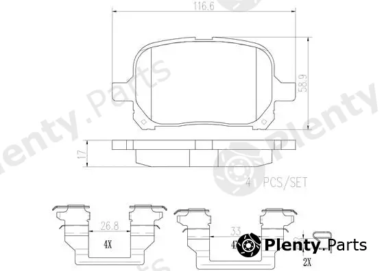 Brembo P83040N — Brake Pad Set, disc brake PRIME LINE - Ceramic