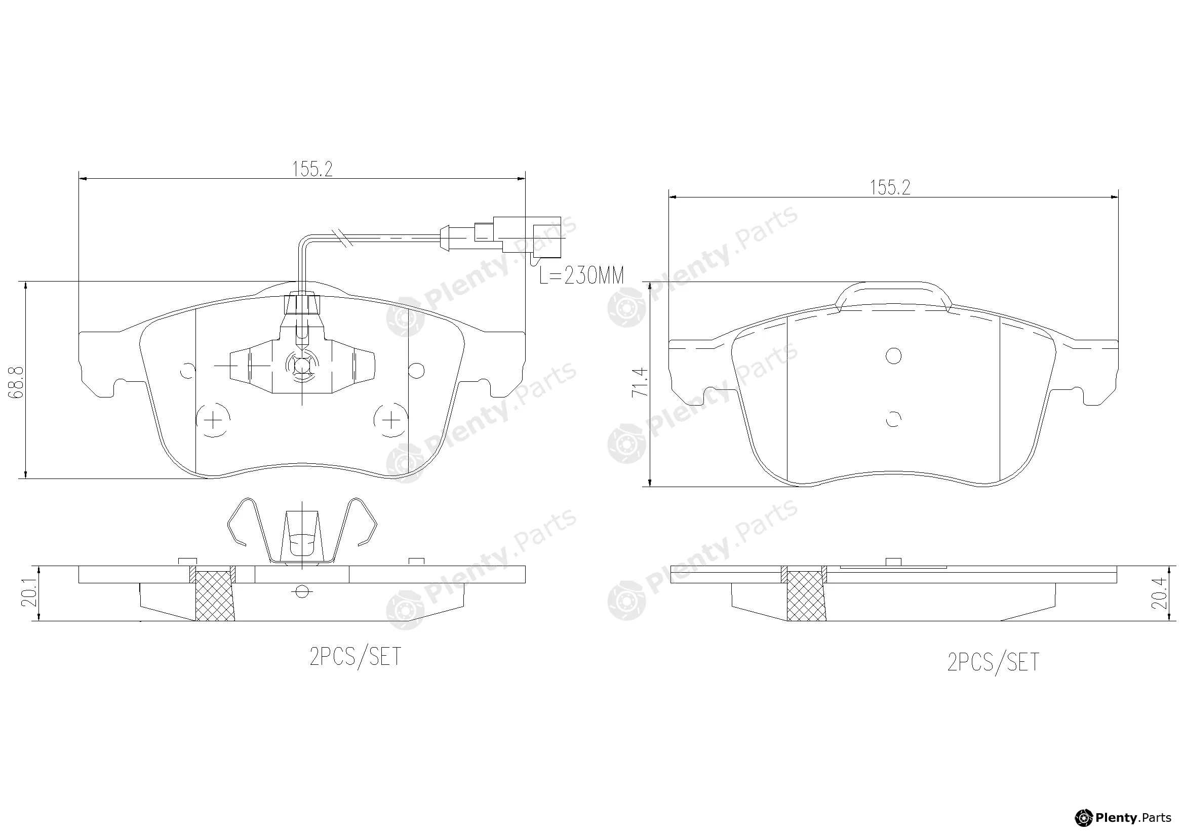 Brembo P23132N — Brake Pad Set, disc brake PRIME LINE - Ceramic