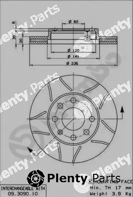 Brembo 09.3090.75 — Brake Disc XTRA LINE - Max