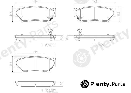 Brembo P79008N — Brake Pad Set, disc brake PRIME LINE - Ceramic