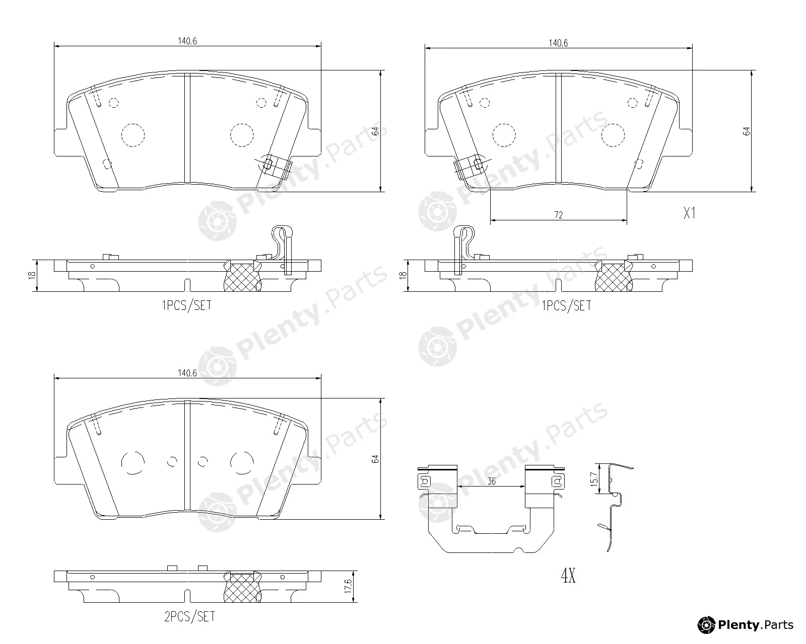 Brembo P30119N — Brake Pad Set, disc brake PRIME LINE - Ceramic