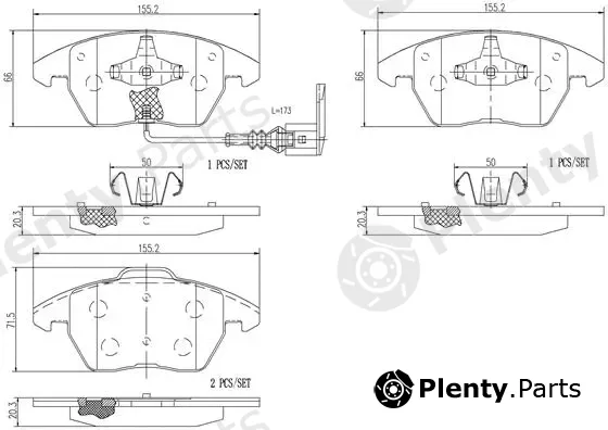 Brembo P85146N — Brake Pad Set, disc brake PRIME LINE - Ceramic