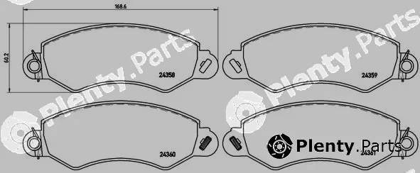 Brembo PB1002 — Brake Pad Set, disc brake PRIME LINE