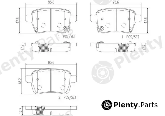 Brembo P23156N — Brake Pad Set, disc brake PRIME LINE - Ceramic