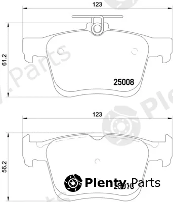 Brembo P85125 — Brake Pad Set, disc brake PRIME LINE