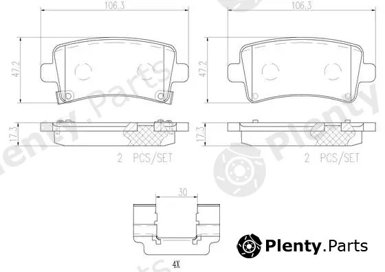 Brembo P59059N — Brake Pad Set, disc brake PRIME LINE - Ceramic