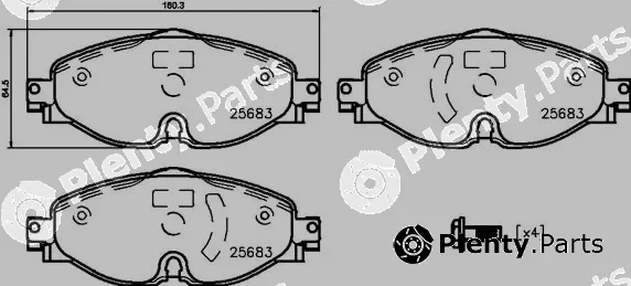 Brembo P85147N — Brake Pad Set, disc brake PRIME LINE - Ceramic