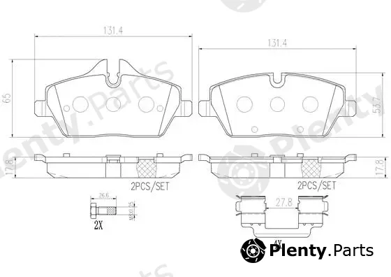 Brembo P06034N — Brake Pad Set, disc brake PRIME LINE - Ceramic