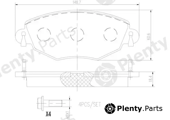 Brembo P24060N — Brake Pad Set, disc brake PRIME LINE - Ceramic