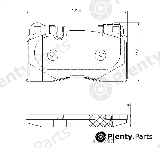 Brembo P85116E — Brake Pad Set, disc brake BEYOND LINE - EV