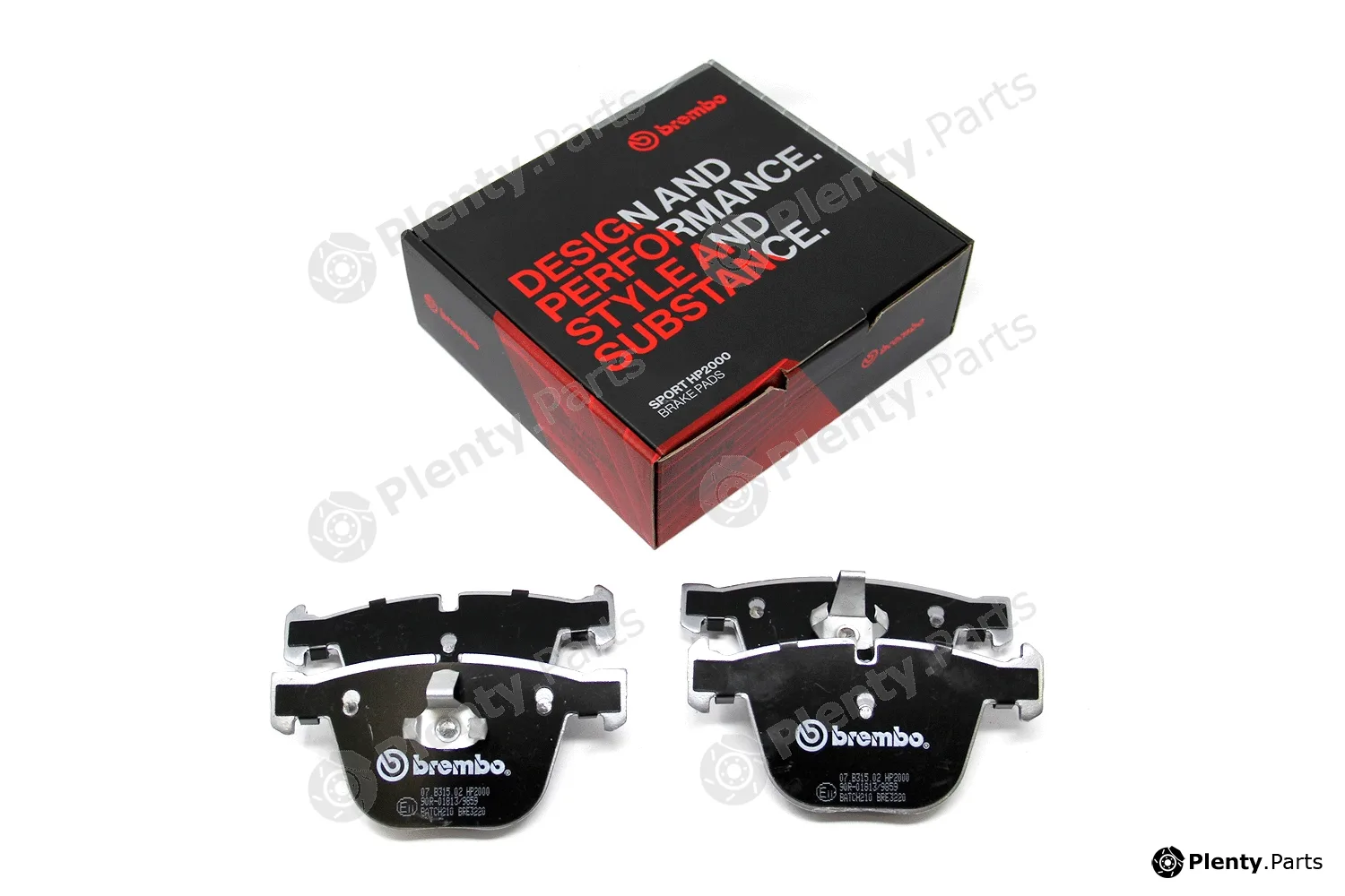 Brembo 07.B315.02 — High Performance Brake Pad Set UPGRADE, SPORT | HP2000