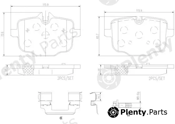 Brembo P06101N — Brake Pad Set, disc brake PRIME LINE - Ceramic