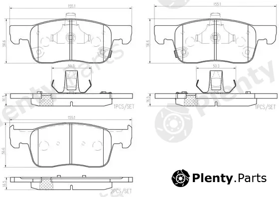 Brembo P07014 — Brake Pad Set, disc brake PRIME LINE