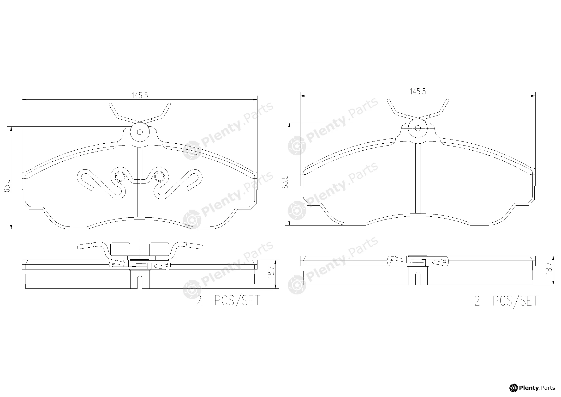 Brembo P10084 — Brake Pad Set, disc brake PRIME LINE