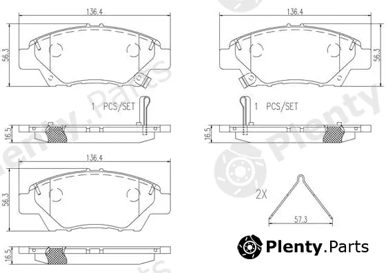 Brembo P28050N — Brake Pad Set, disc brake PRIME LINE - Ceramic
