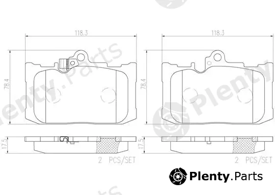 Brembo P83131N — Brake Pad Set, disc brake PRIME LINE - Ceramic