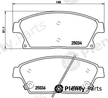 Brembo P59077 — Brake Pad Set, disc brake PRIME LINE