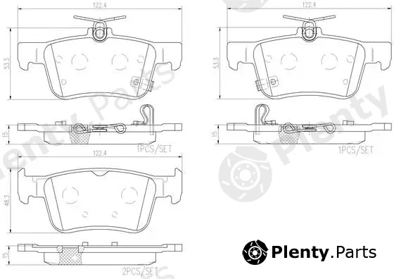 Brembo P28089N — Brake Pad Set, disc brake PRIME LINE - Ceramic