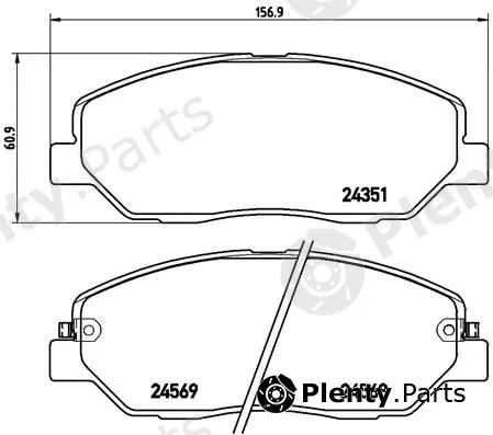Brembo P30036 — Brake Pad Set, disc brake PRIME LINE