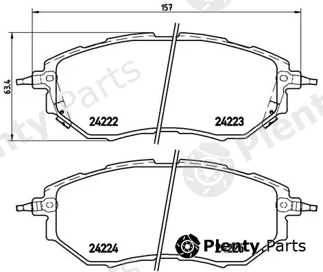 Brembo P78017 — Brake Pad Set, disc brake PRIME LINE
