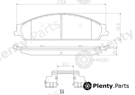 Brembo P24120N — Brake Pad Set, disc brake PRIME LINE - Ceramic