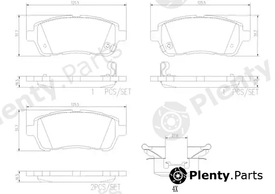 Brembo P16013N — Brake Pad Set, disc brake PRIME LINE - Ceramic