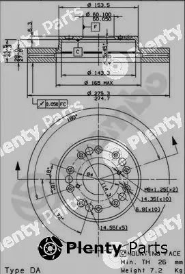 Brembo 09.9178.10 — Brake Disc PRIME LINE