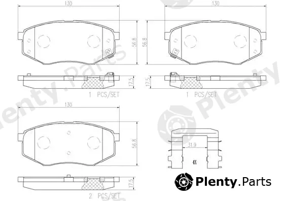 Brembo P30055N — Brake Pad Set, disc brake PRIME LINE - Ceramic
