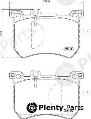 Brembo P50111 — Brake Pad Set, disc brake PRIME LINE