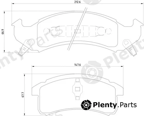 Brembo P09002 — Brake Pad Set, disc brake PRIME LINE