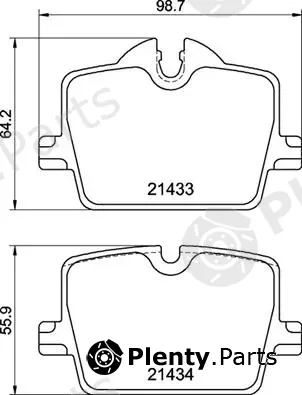 Brembo P06114 — Brake Pad Set, disc brake PRIME LINE