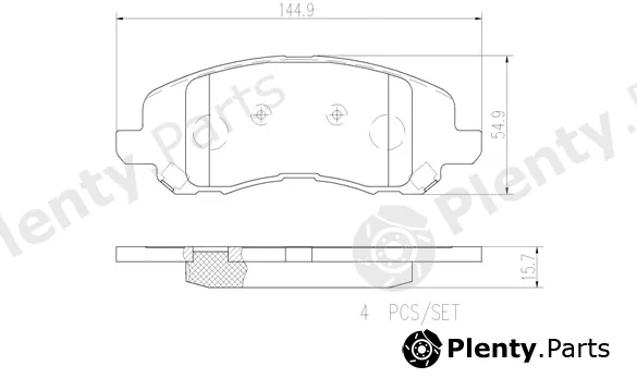 Brembo P18001N — Brake Pad Set, disc brake PRIME LINE - Ceramic