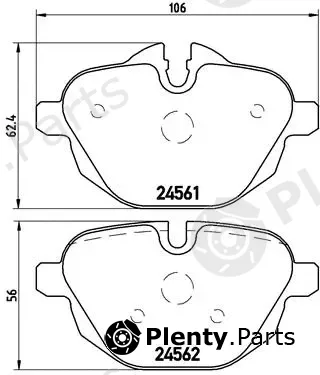 Brembo P06064 — Brake Pad Set, disc brake PRIME LINE