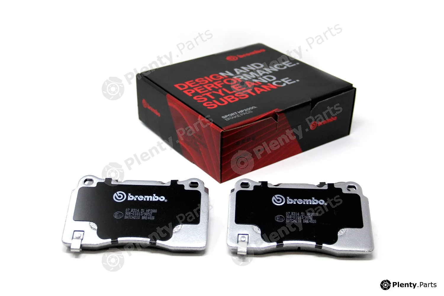 Brembo 07.B314.51 — High Performance Brake Pad Set UPGRADE, SPORT | HP2000