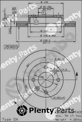 Brembo 09.4925.20 — Brake Disc PRIME LINE