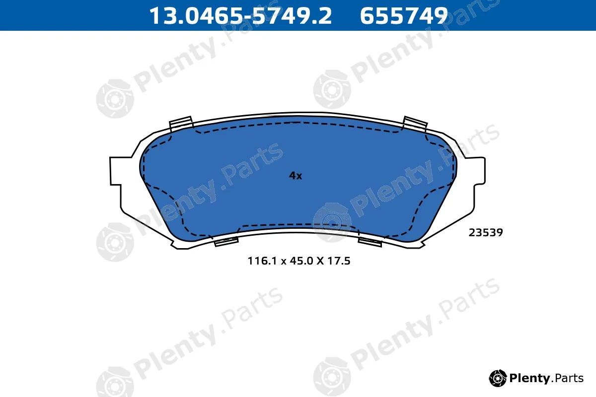 Ate-Apac 13.0465-5749.2 — Brake Pad Set, disc brake