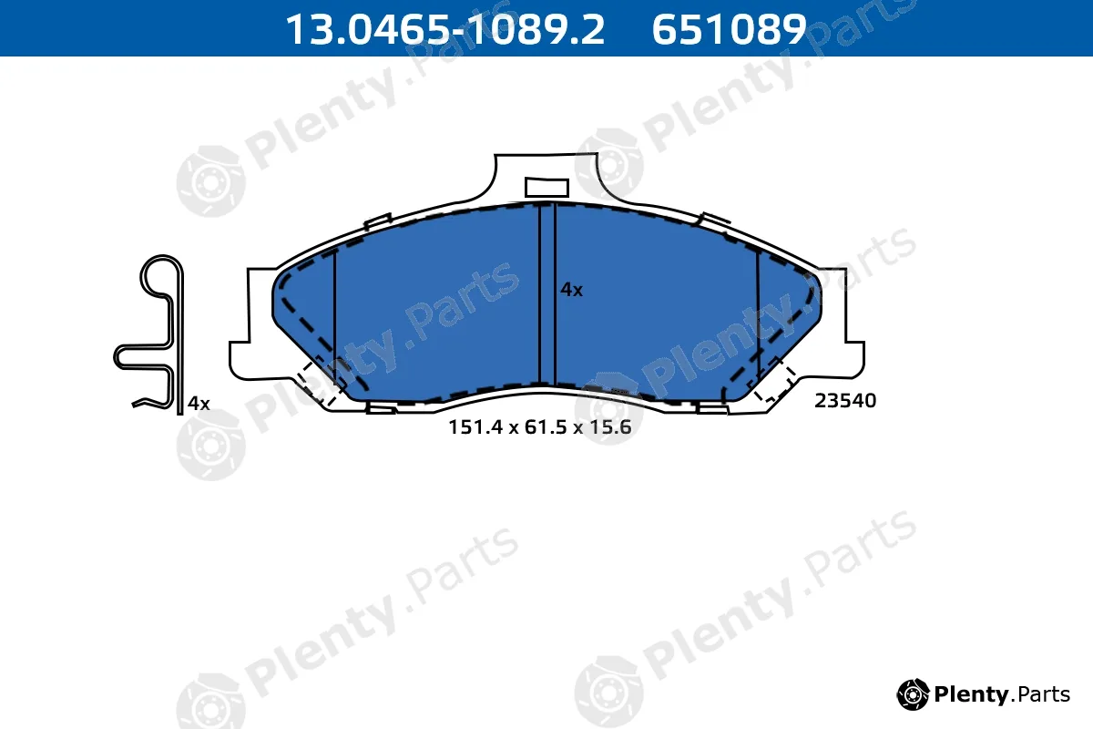 Ate-Apac 13.0465-1089.2 — Brake Pad Set, disc brake