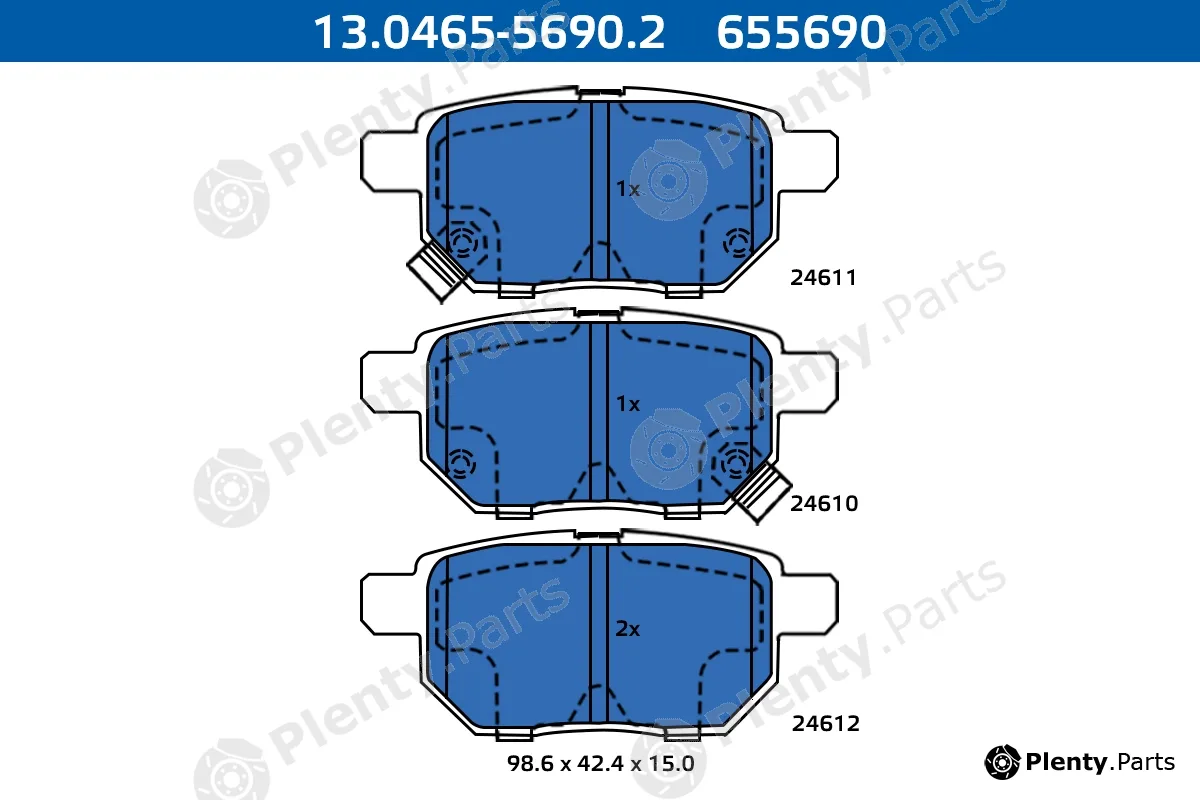 Ate-Apac 13.0465-5690.2 — Brake Pad Set, disc brake