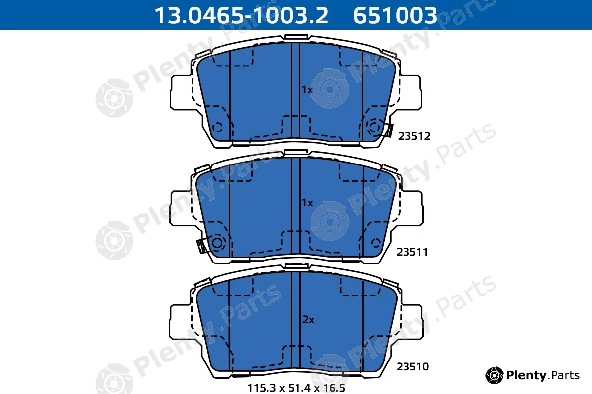 Ate-Apac 13.0465-1003.2 — Brake Pad Set, disc brake